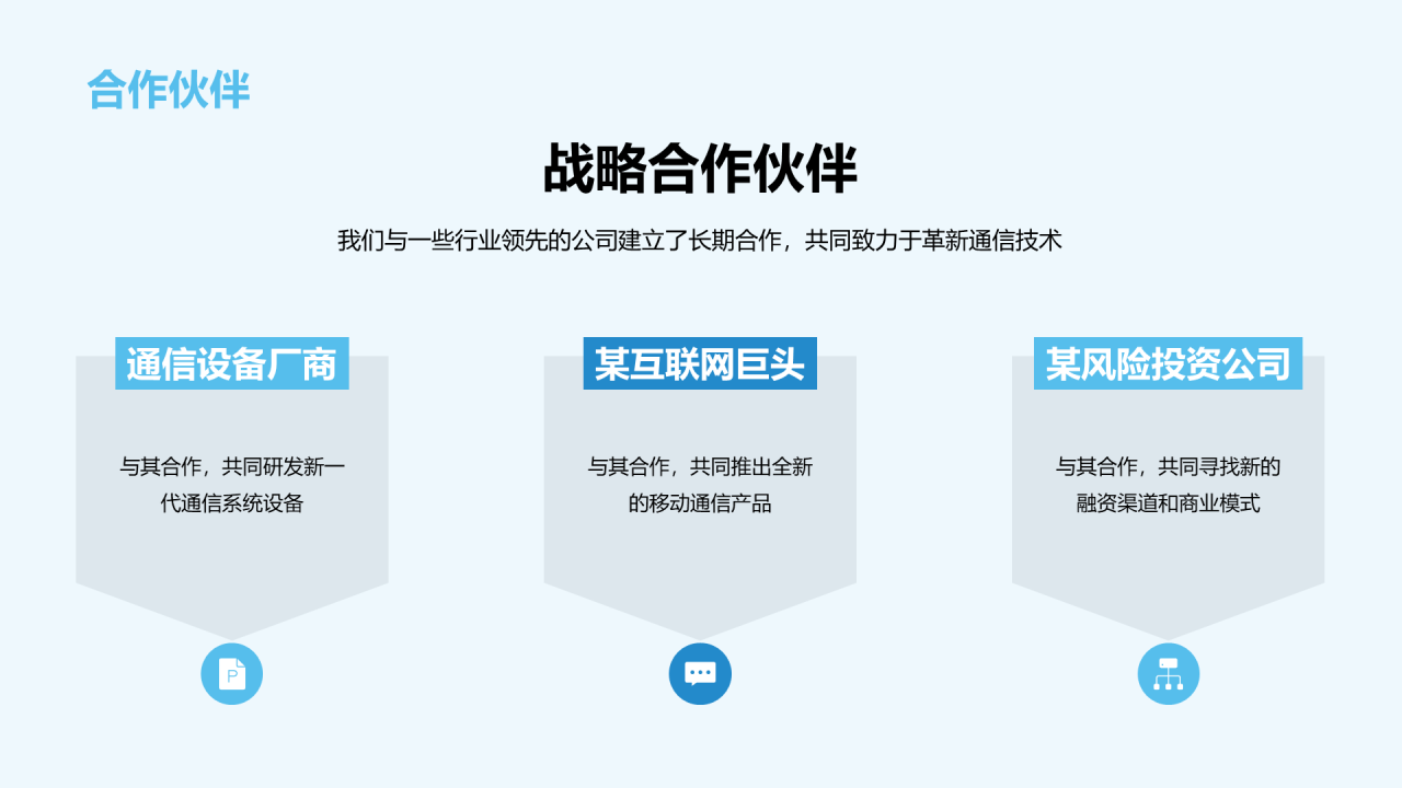 蓝色商务现代通信革新新生态时代商业计划PPT模板