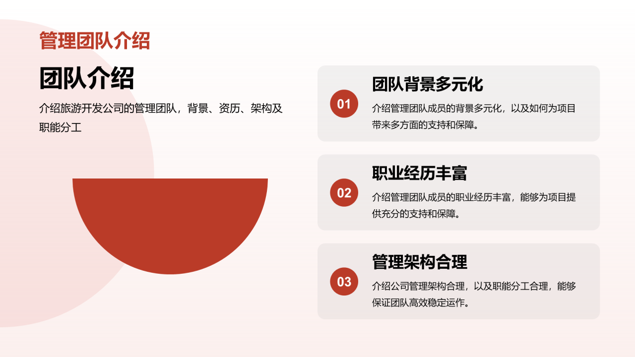 红色商务现代度假旅游开发商业计划书PPT模板