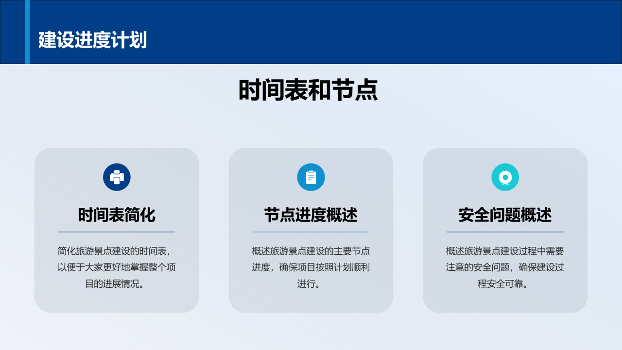 蓝色商务现代旅景点开发商业计划书PPT模板