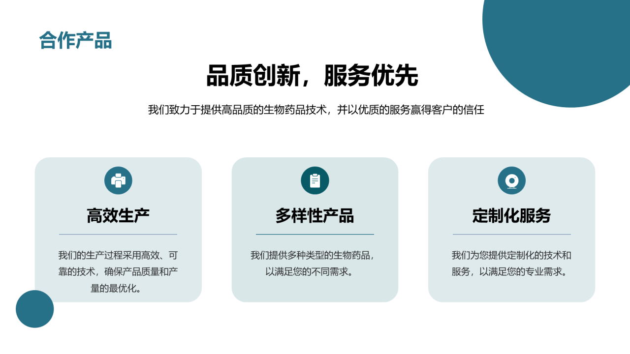 绿色商务现代生物创新合作共赢商业计划书PPT模板