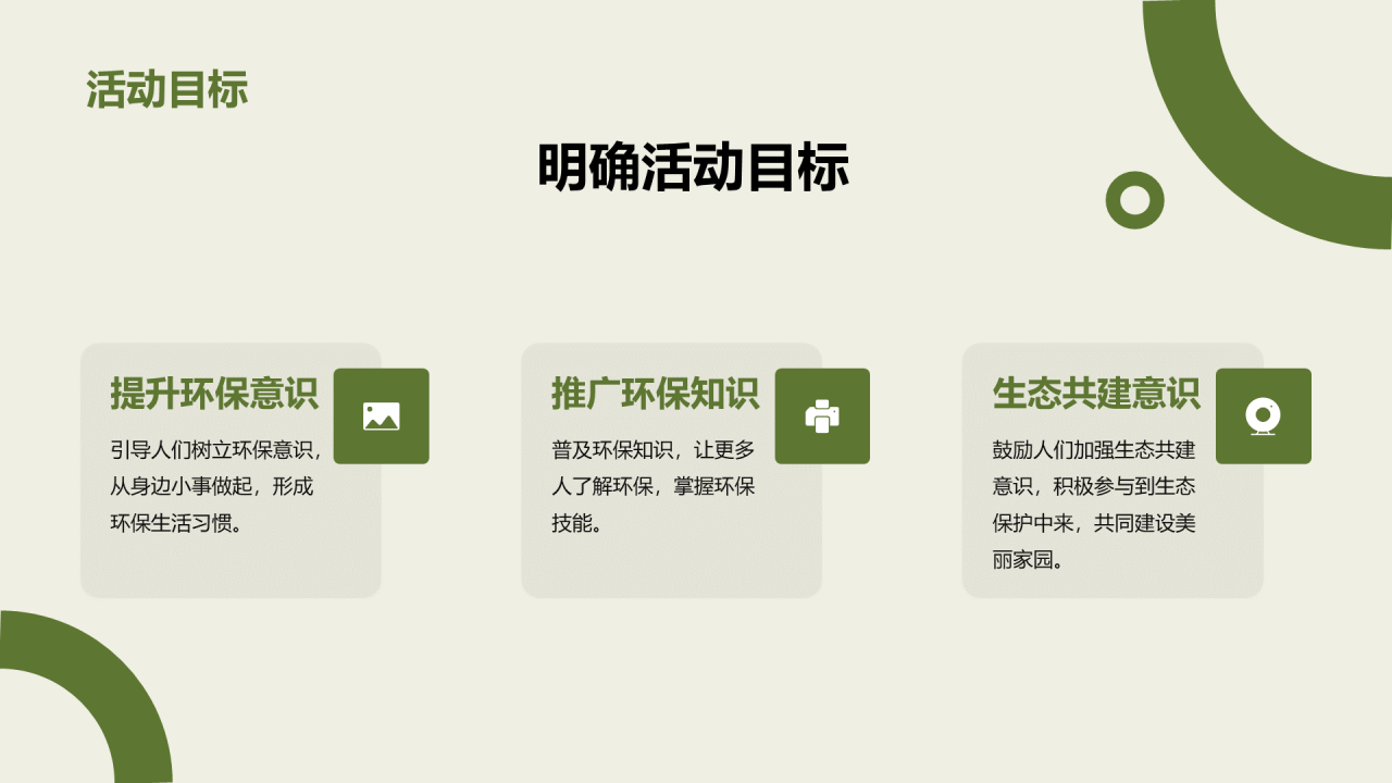绿色商务现代开展环保教育活动商业计划书PPT模板