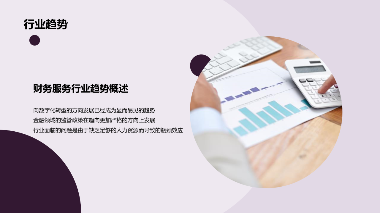 紫色商务现代一站式财务解决方案PPT模板