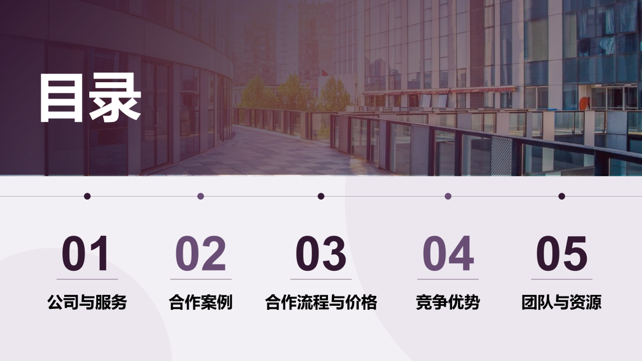 紫色商务现代一站式财务解决方案PPT模板