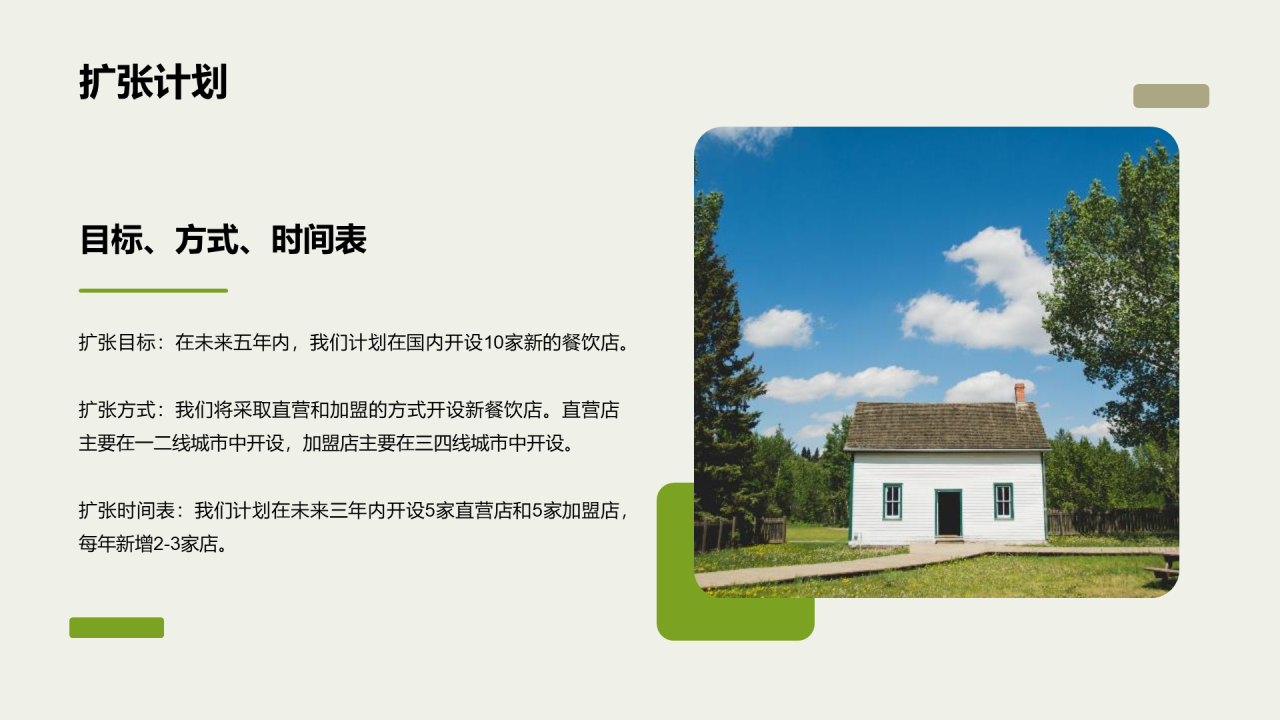 绿色商务现代酒店业务扩张计划PPT模板