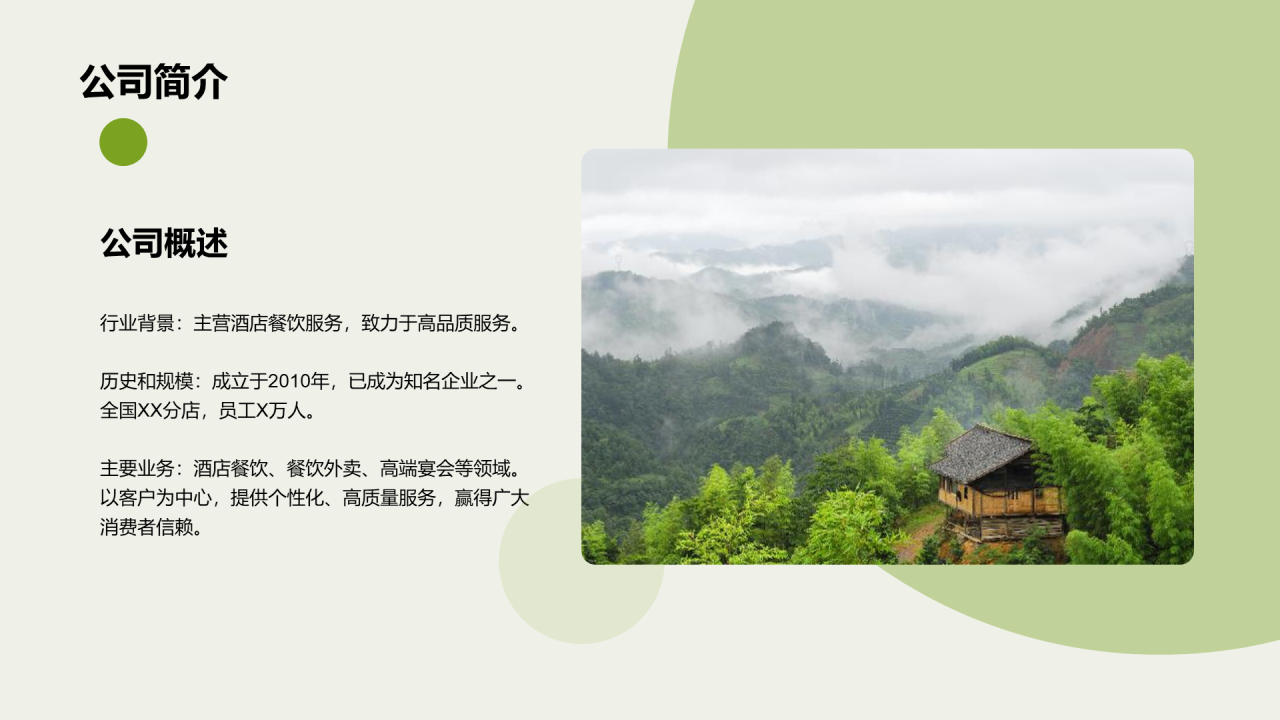 绿色商务现代酒店业务扩张计划PPT模板