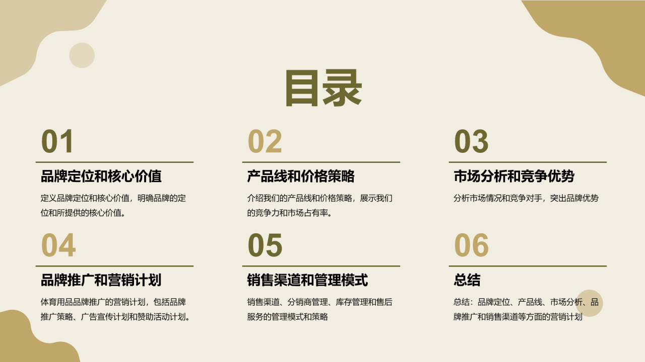 绿色商务现代体育用品品牌推广商业计划PPT模板