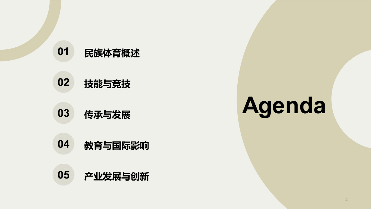绿色现代蒙古族体育运动科普PPT模板