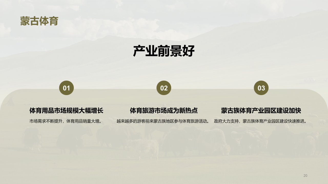 绿色现代蒙古族体育运动科普PPT模板