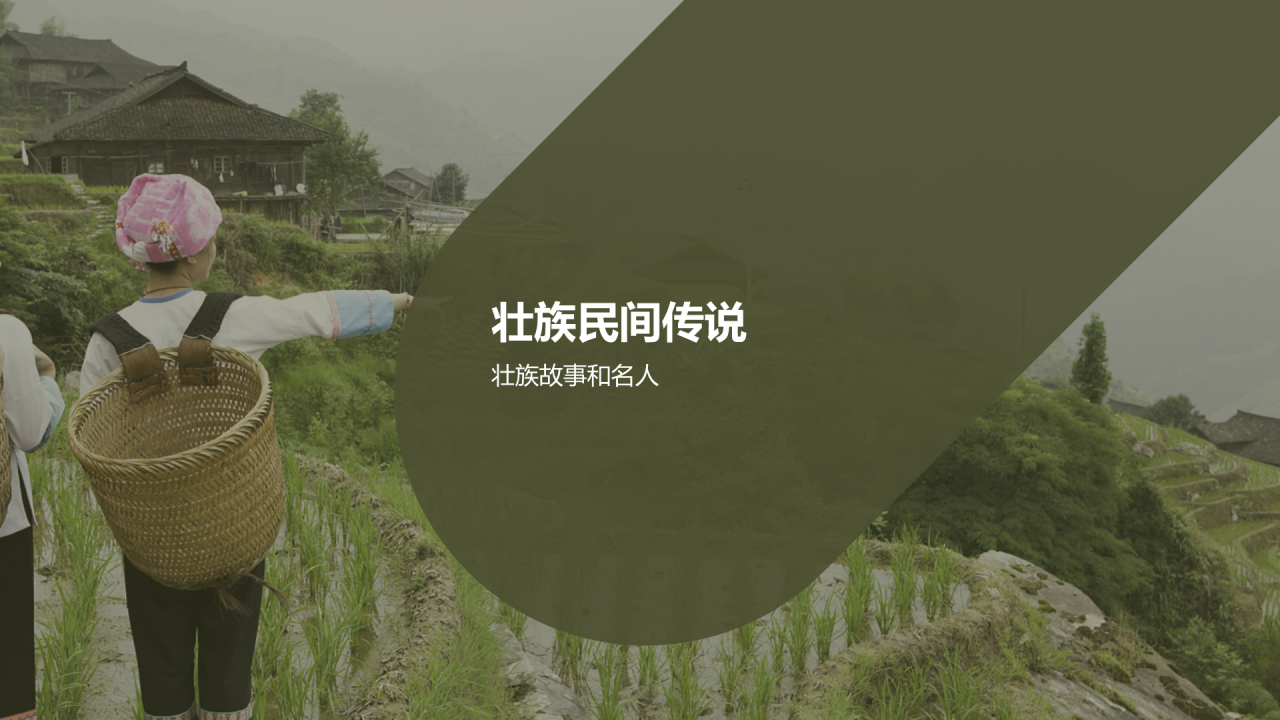 绿色现代壮族文化解析介绍PPT模板