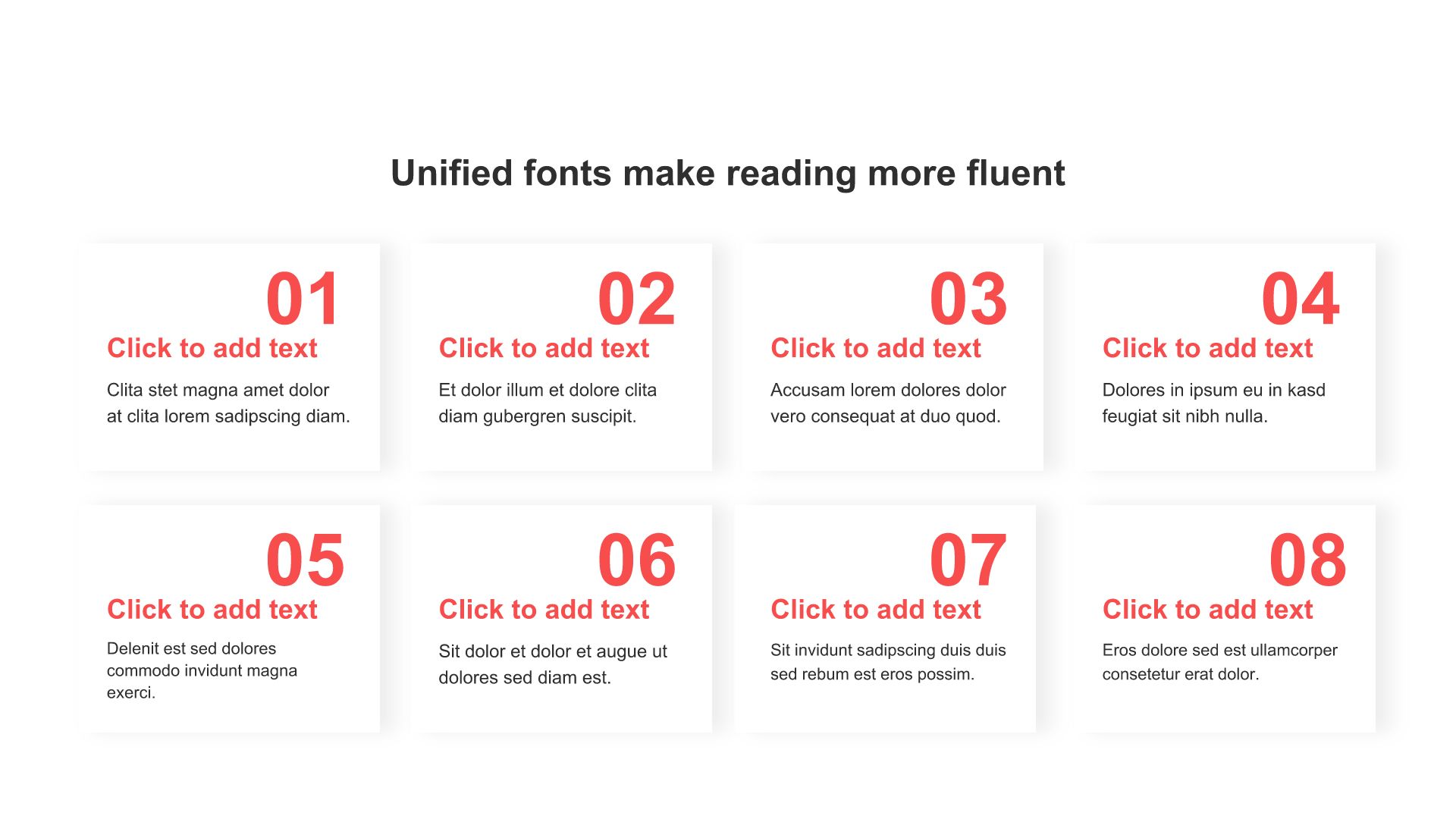 Red rectangle shadow 3 PPT list