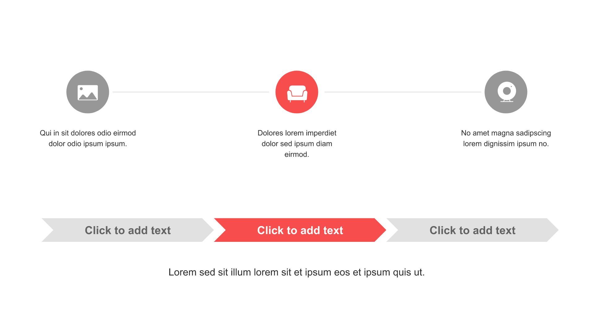 Red round flat 3 PPT process