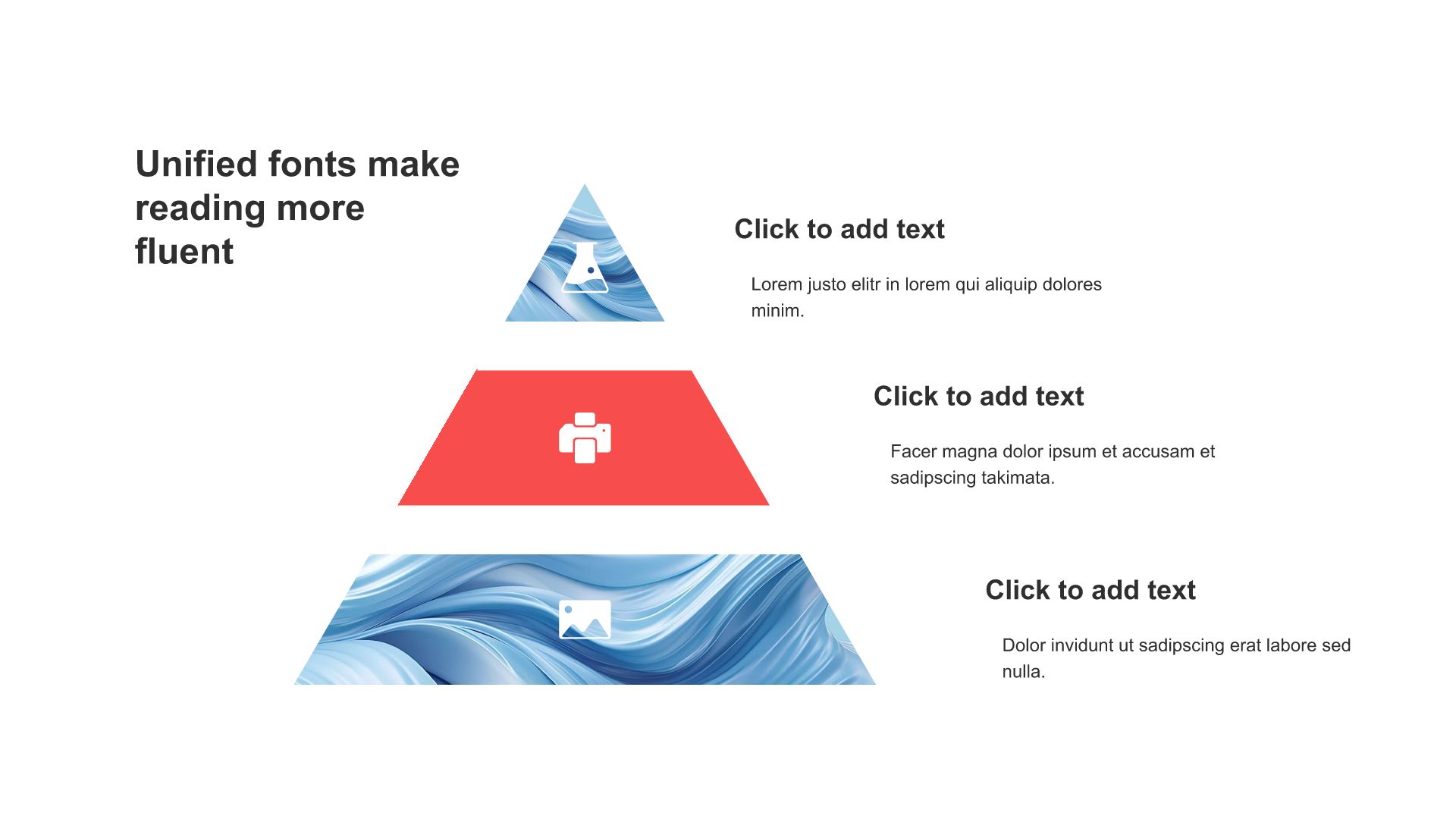 Monochrome flat PPT pyramid