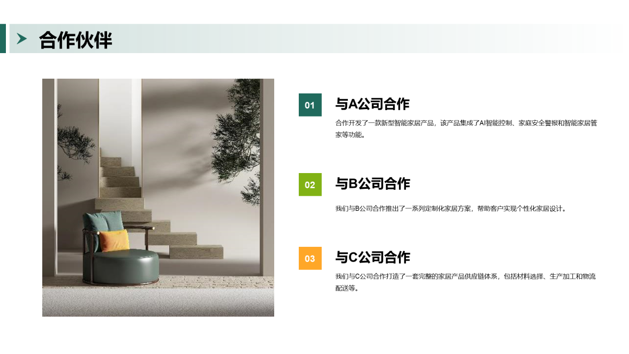 绿色商务家居品牌推广策略PPT模板