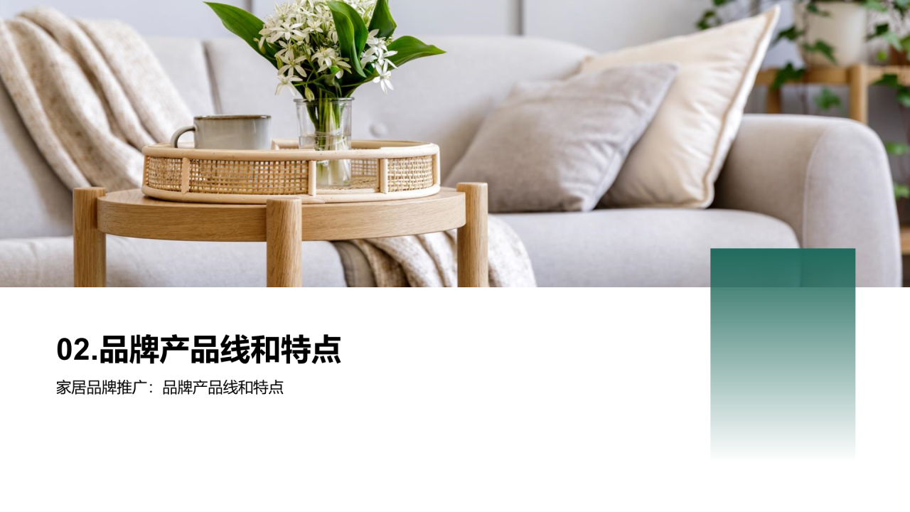 绿色商务家居品牌推广策略PPT模板