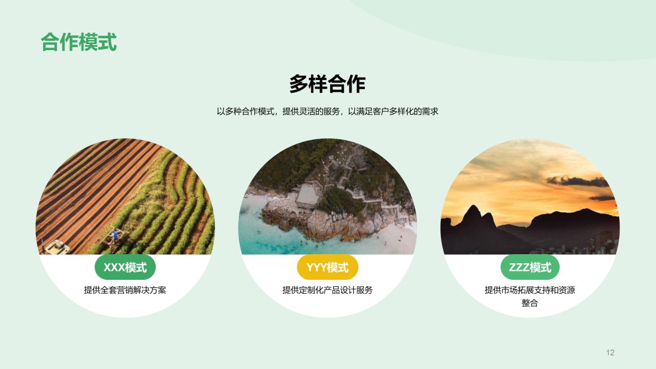 绿色现代巴西特色旅游PPT模板