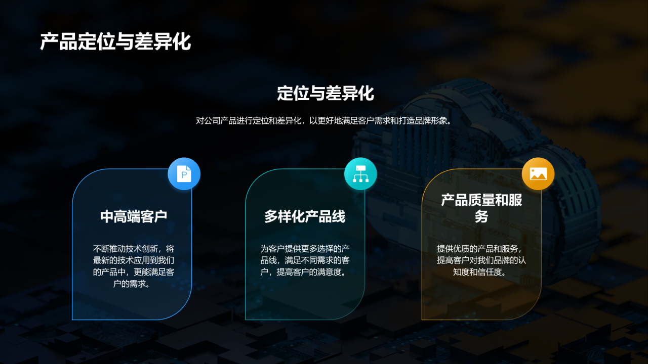 蓝色IT互联网商业计划书PPT模板