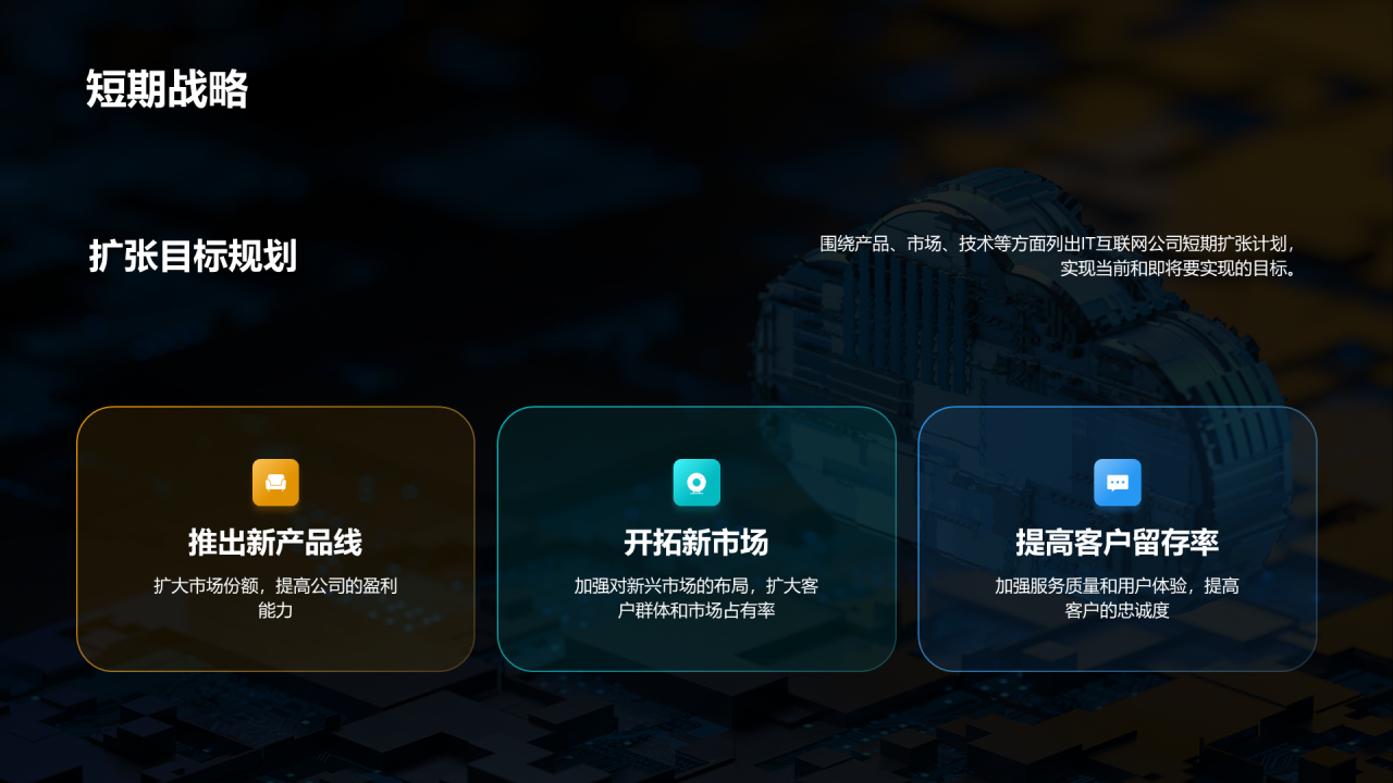 蓝色IT互联网商业计划书PPT模板