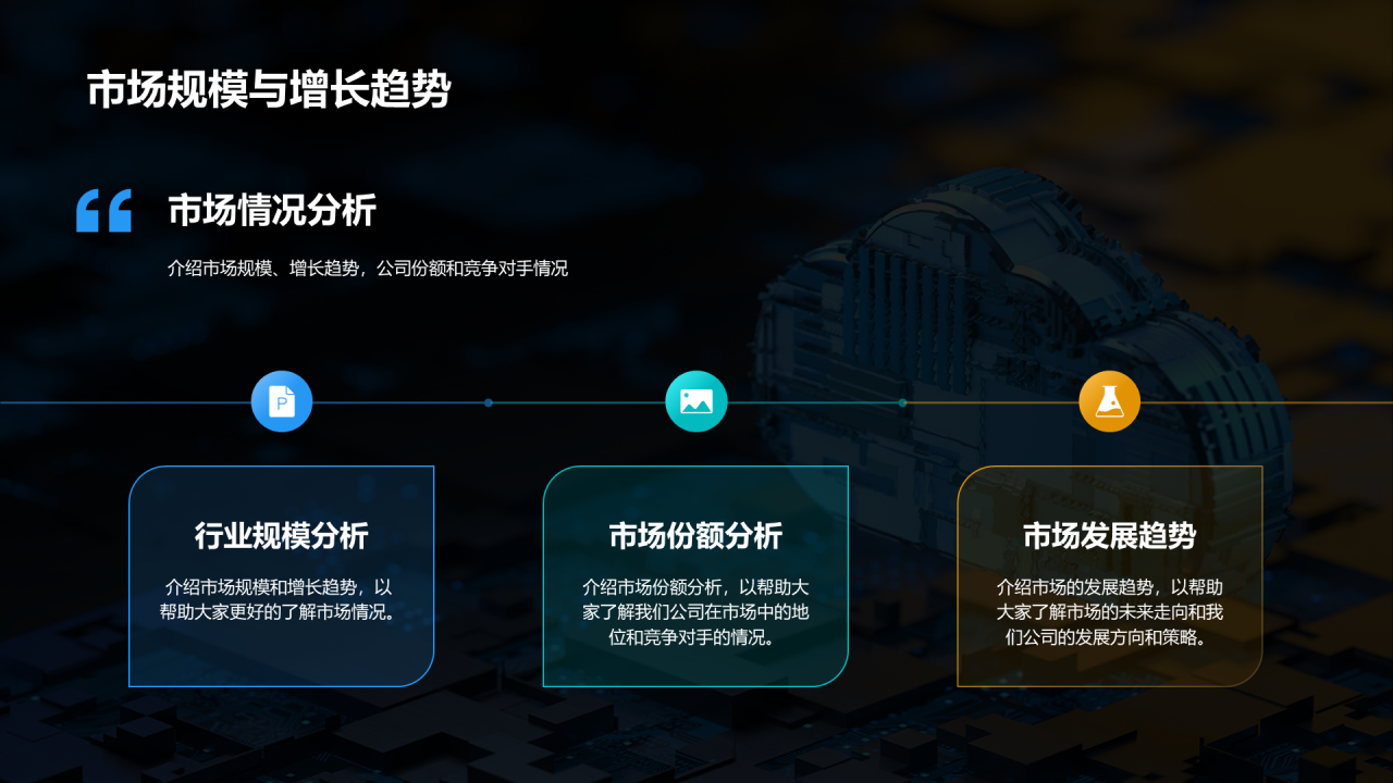 蓝色IT互联网商业计划书PPT模板