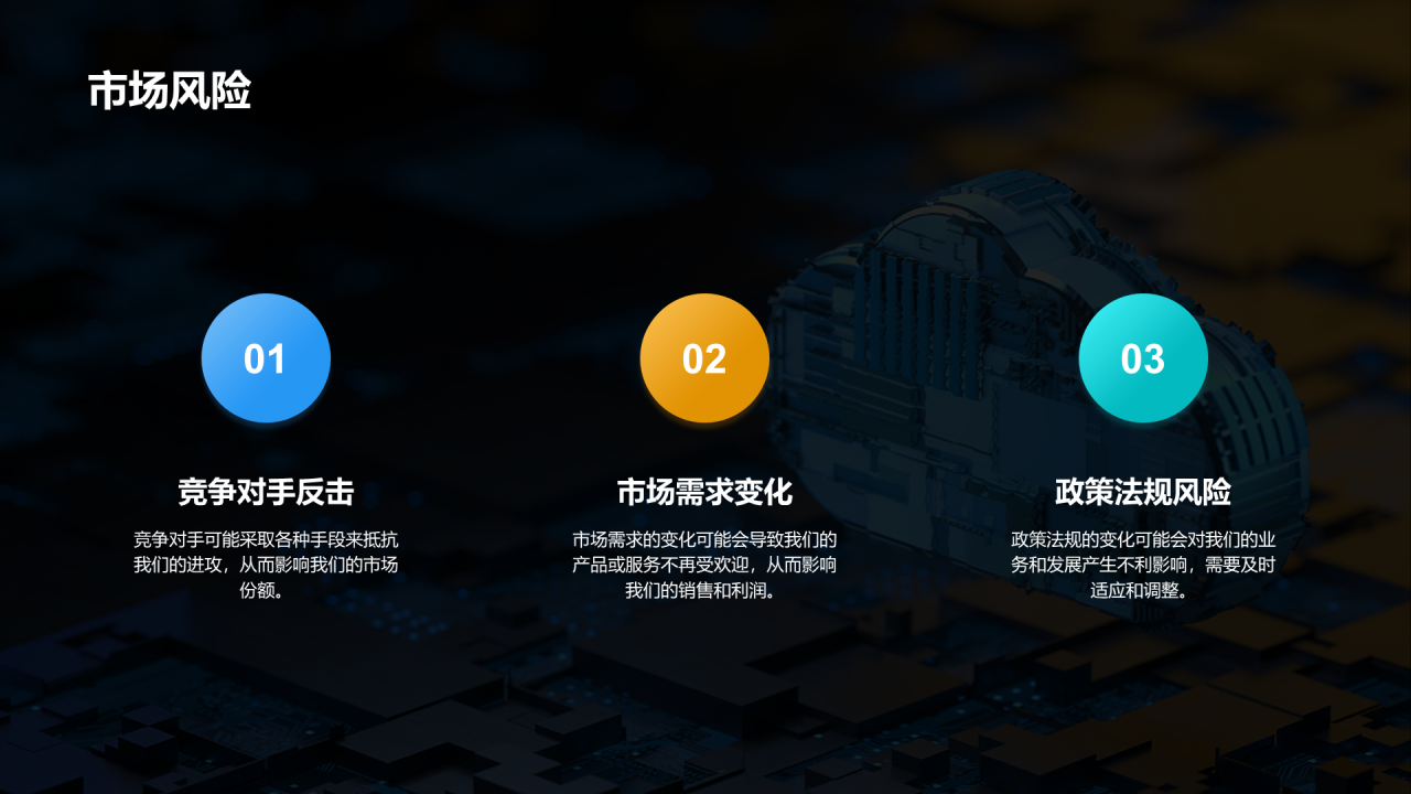 蓝色IT互联网商业计划书PPT模板