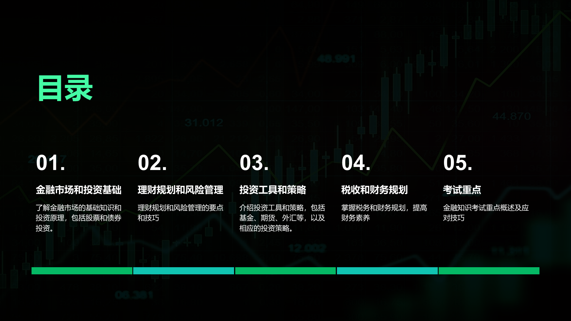 黑色科技金融知识技能培训PPT模板