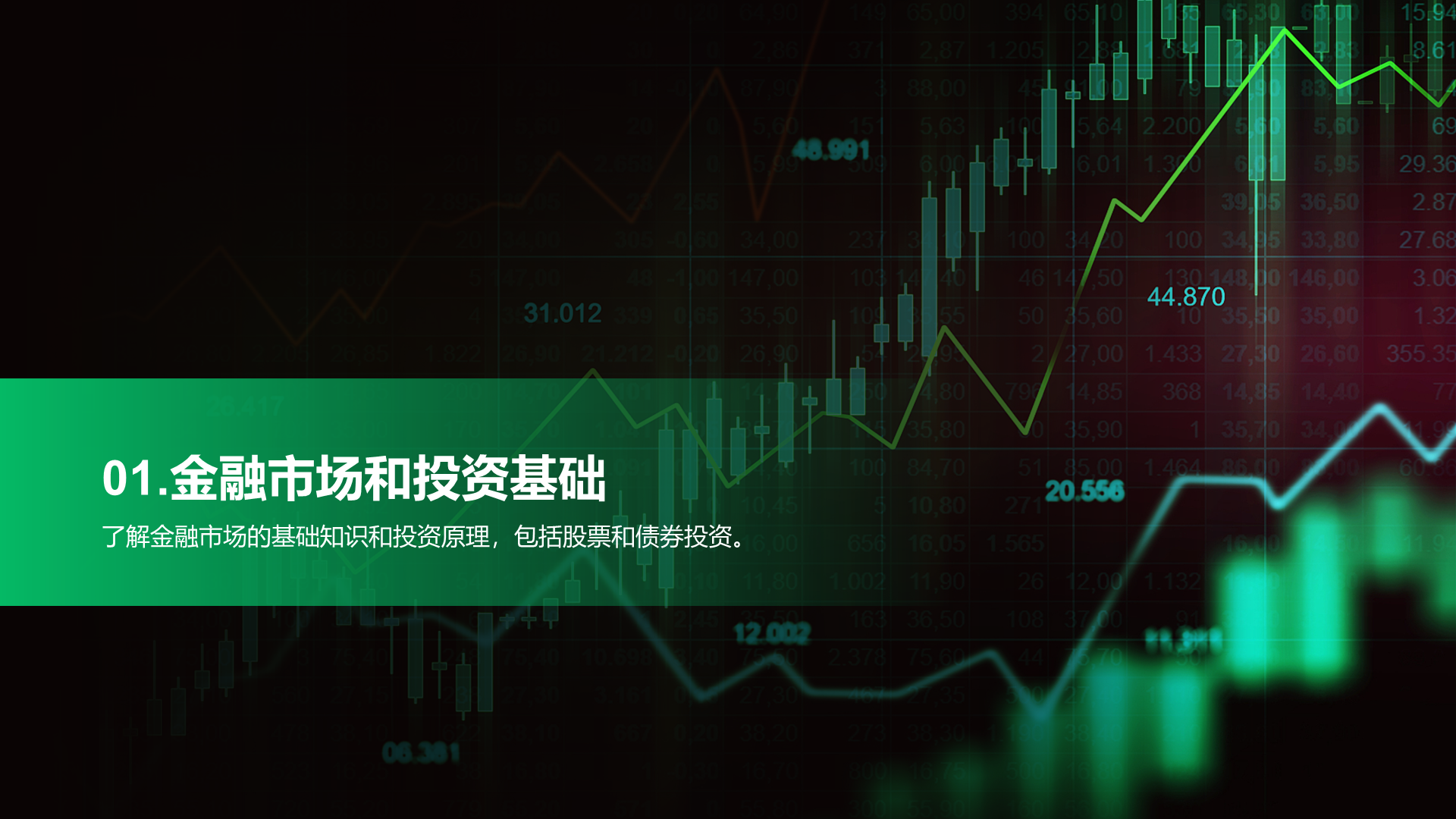 黑色科技金融知识技能培训PPT模板