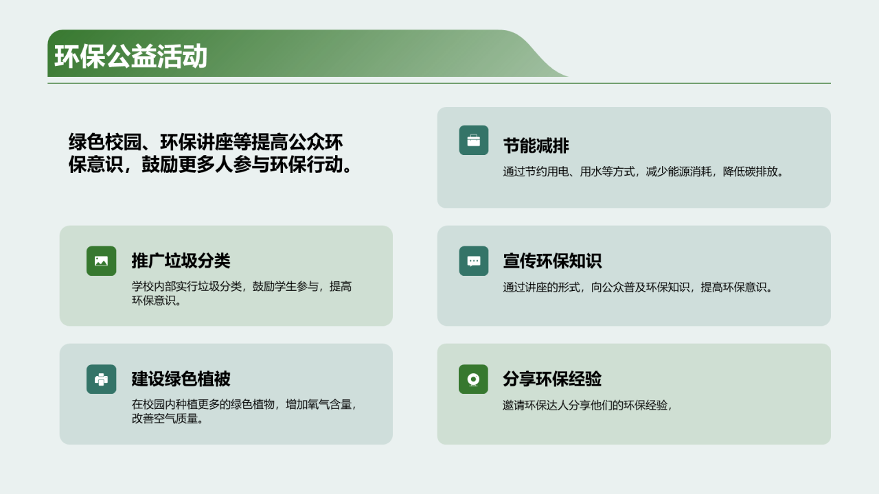 绿色商务公众环保意识培训PPT模板