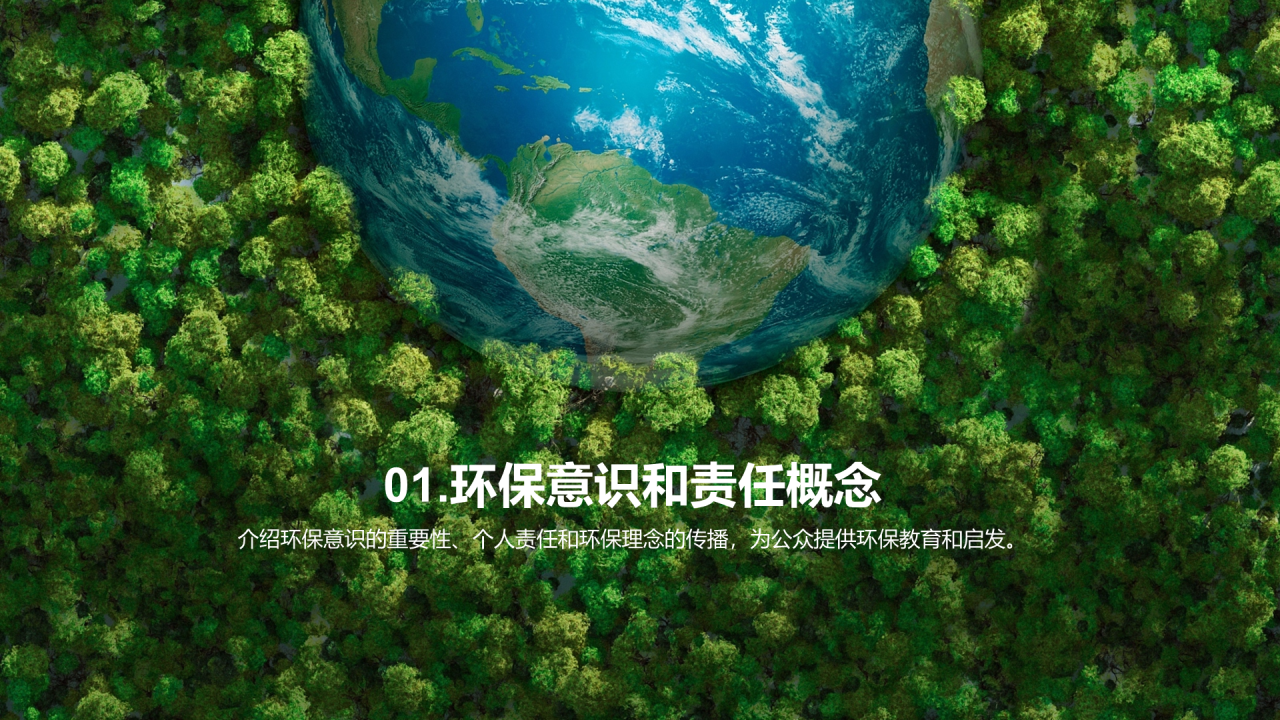 绿色商务公众环保意识培训PPT模板