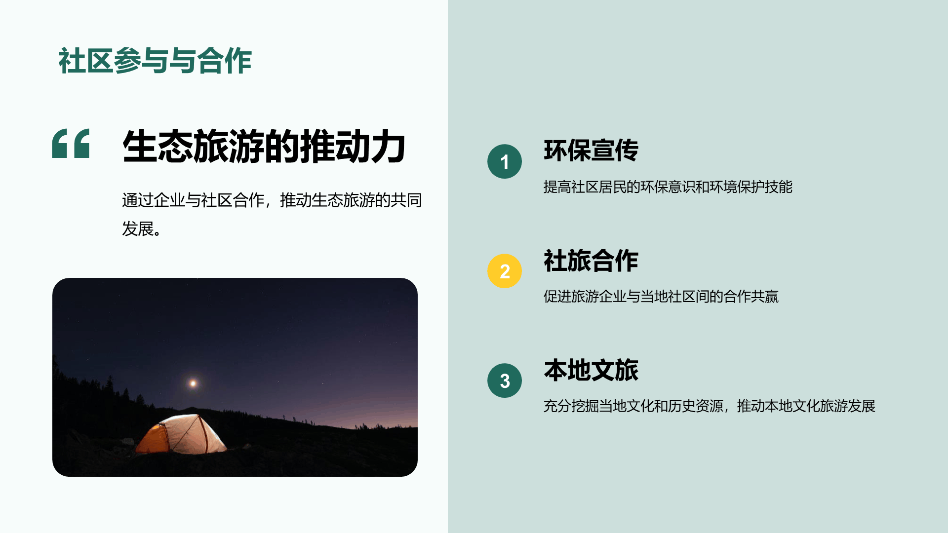 绿色商务现代生态旅游规划研究报告PPT模板