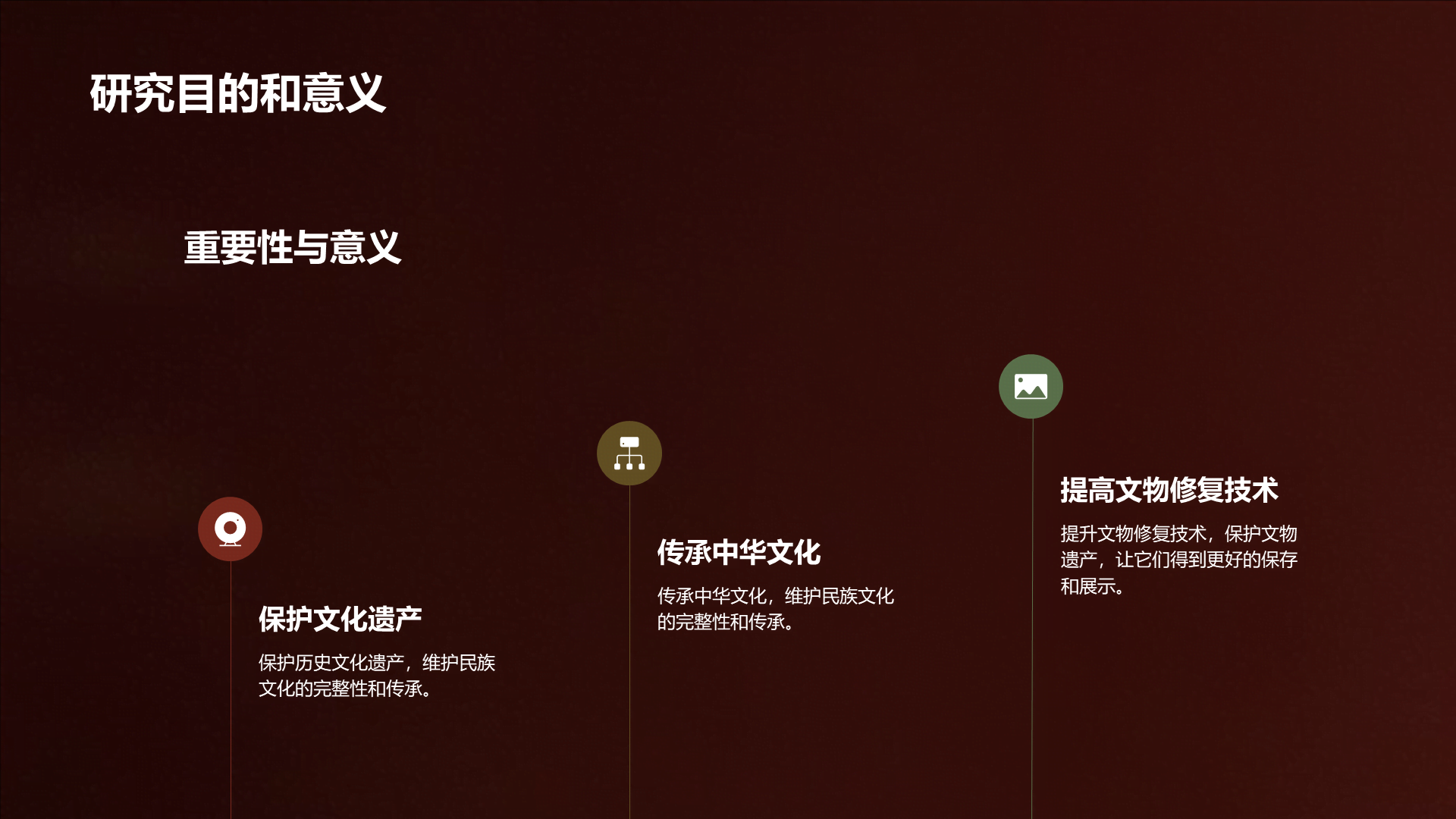红色现代商务文物研究修复培训课件PPT模板