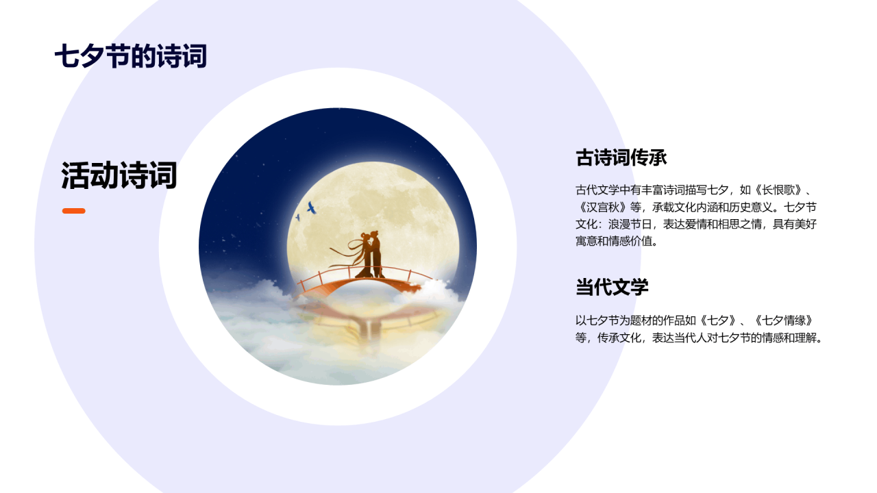 紫色插画七夕节科普PPT模板