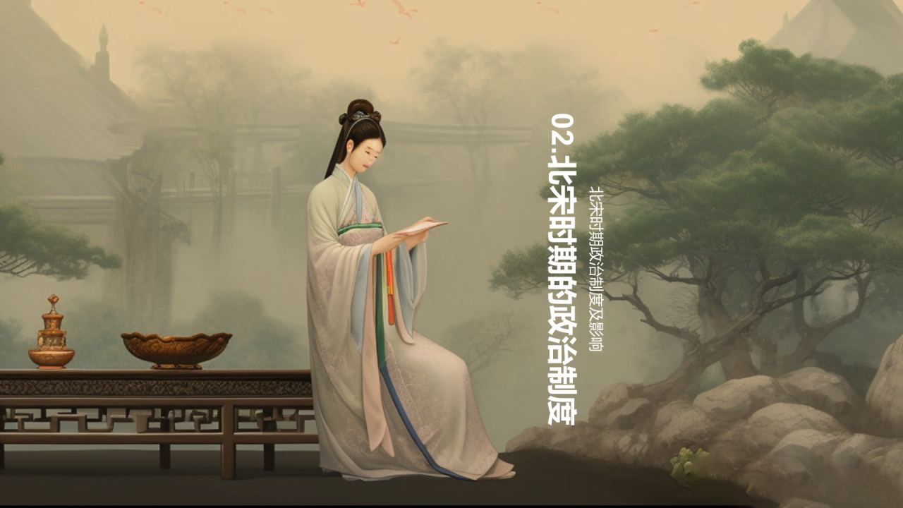 黄色古风教育培训繁荣北宋时代PPT模板