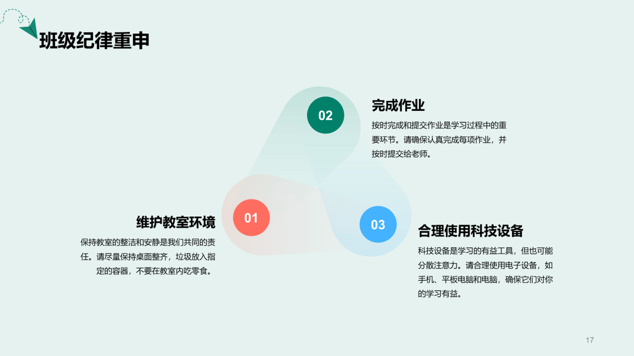 绿色插画卡通开学收心主题班会PPT模板