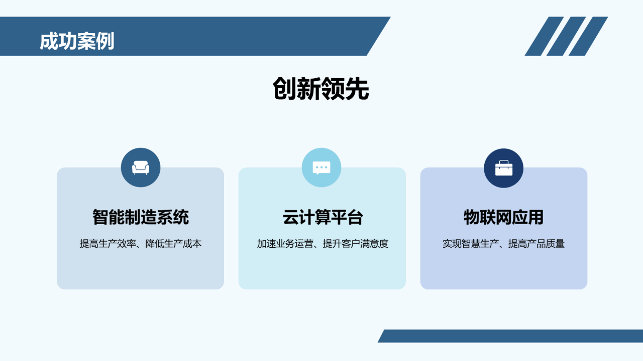 蓝色科技互联网工作总结汇报PPT模板