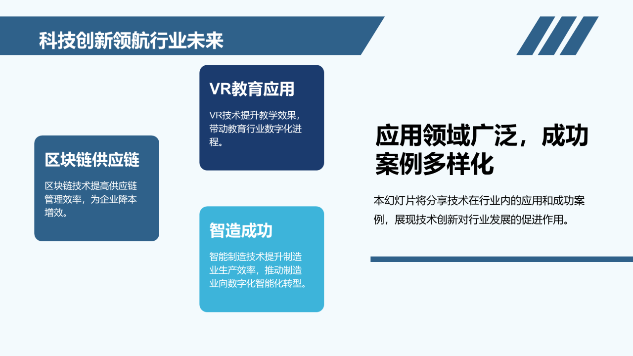 蓝色科技互联网工作总结汇报PPT模板