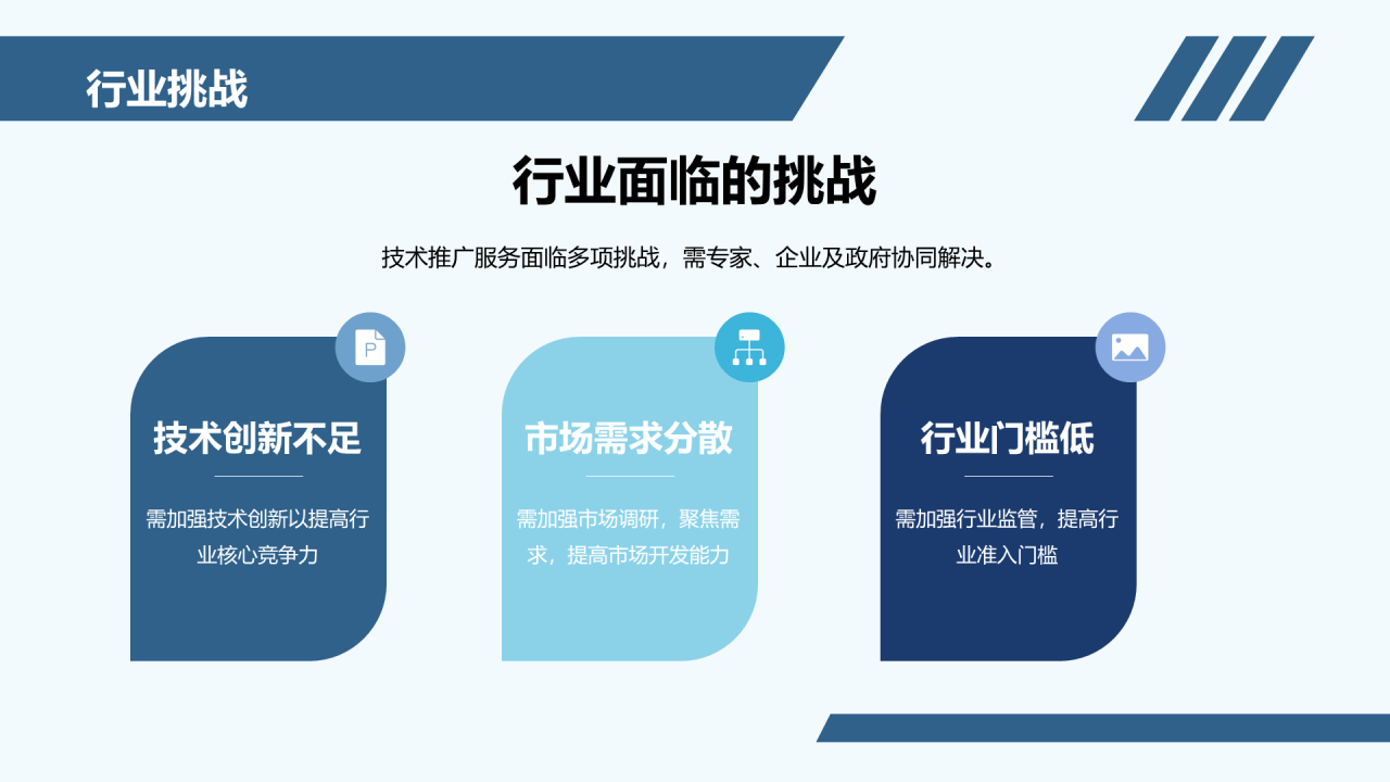 蓝色科技互联网工作总结汇报PPT模板