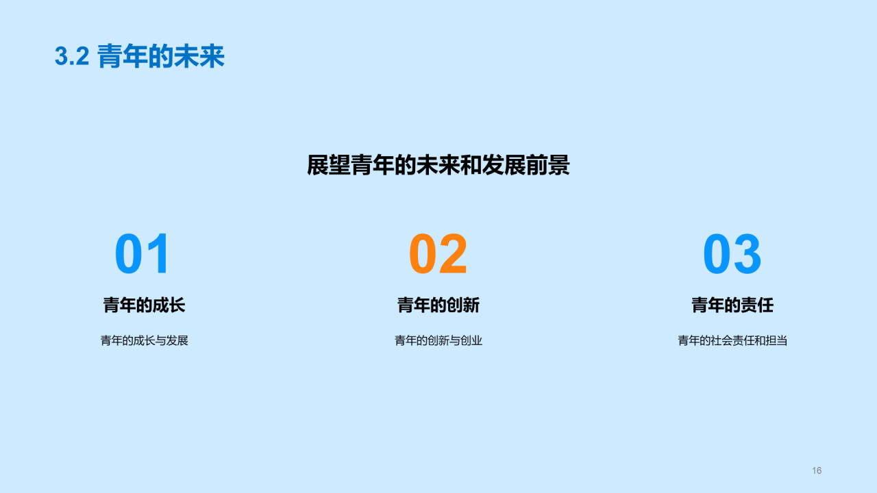 蓝色插画卡通国际青年节PPT模板