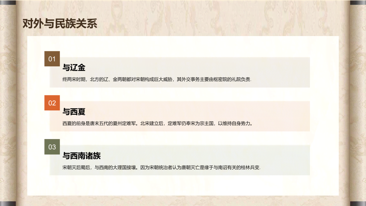 黄色古风教育培训宋朝繁荣时代PPT模板