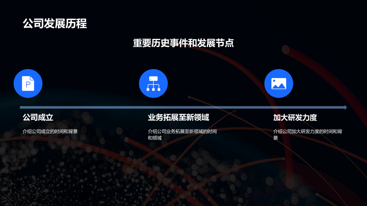 蓝色科技公司战略规划发布会PPT模板