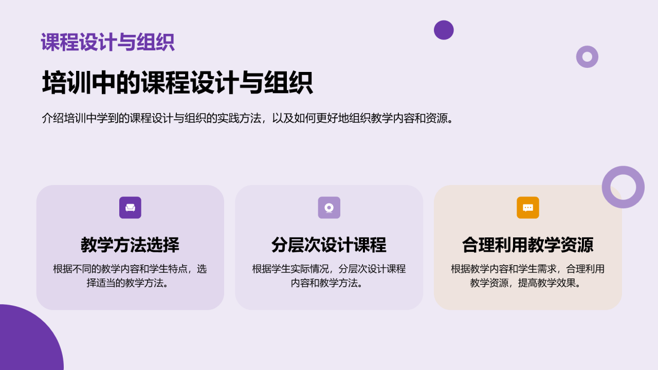 紫色现代商业教育培训研究报告PPT模板