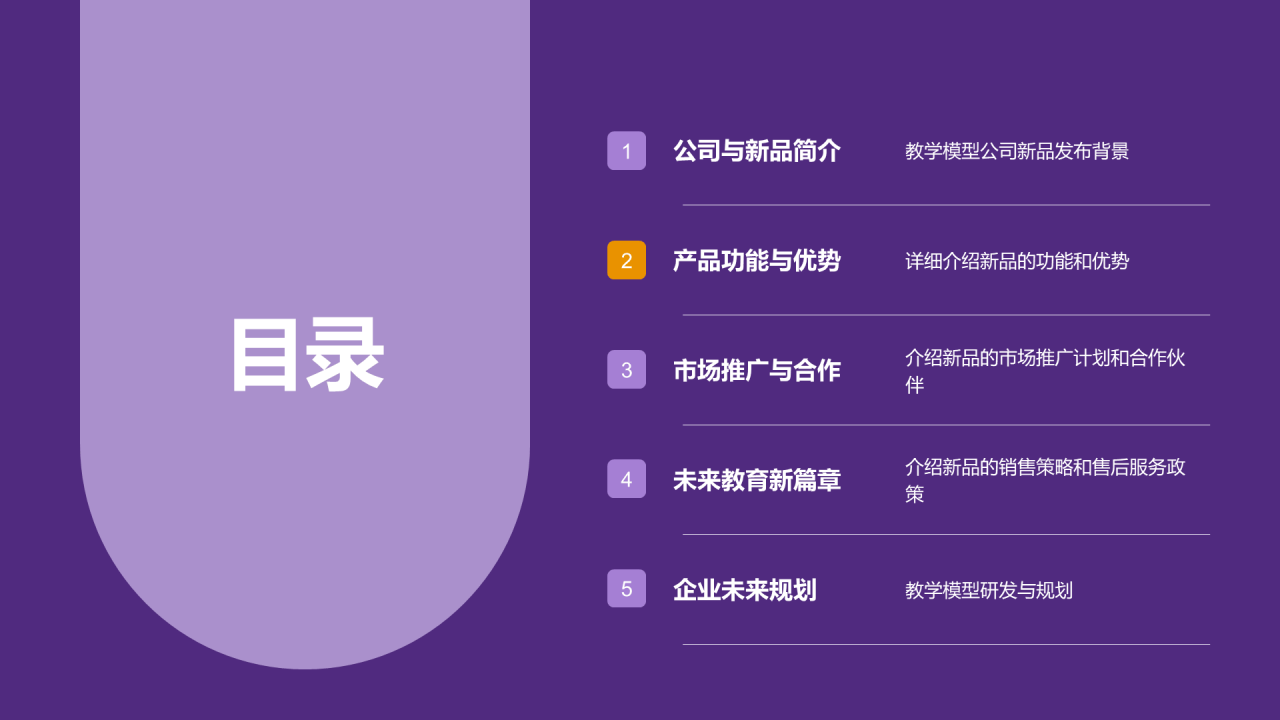 紫色现代商业教育培训研究报告PPT模板
