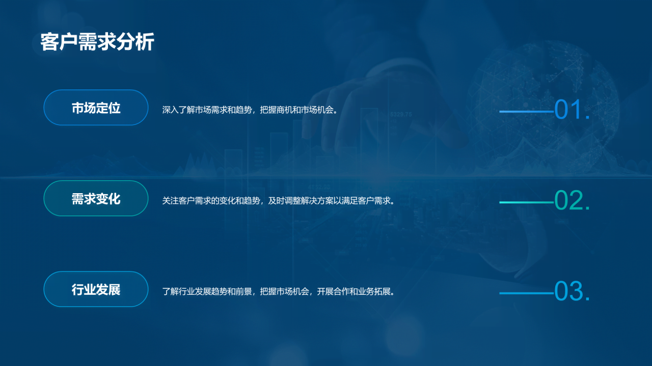 蓝色商务客户洽谈商业计划书PPT模板