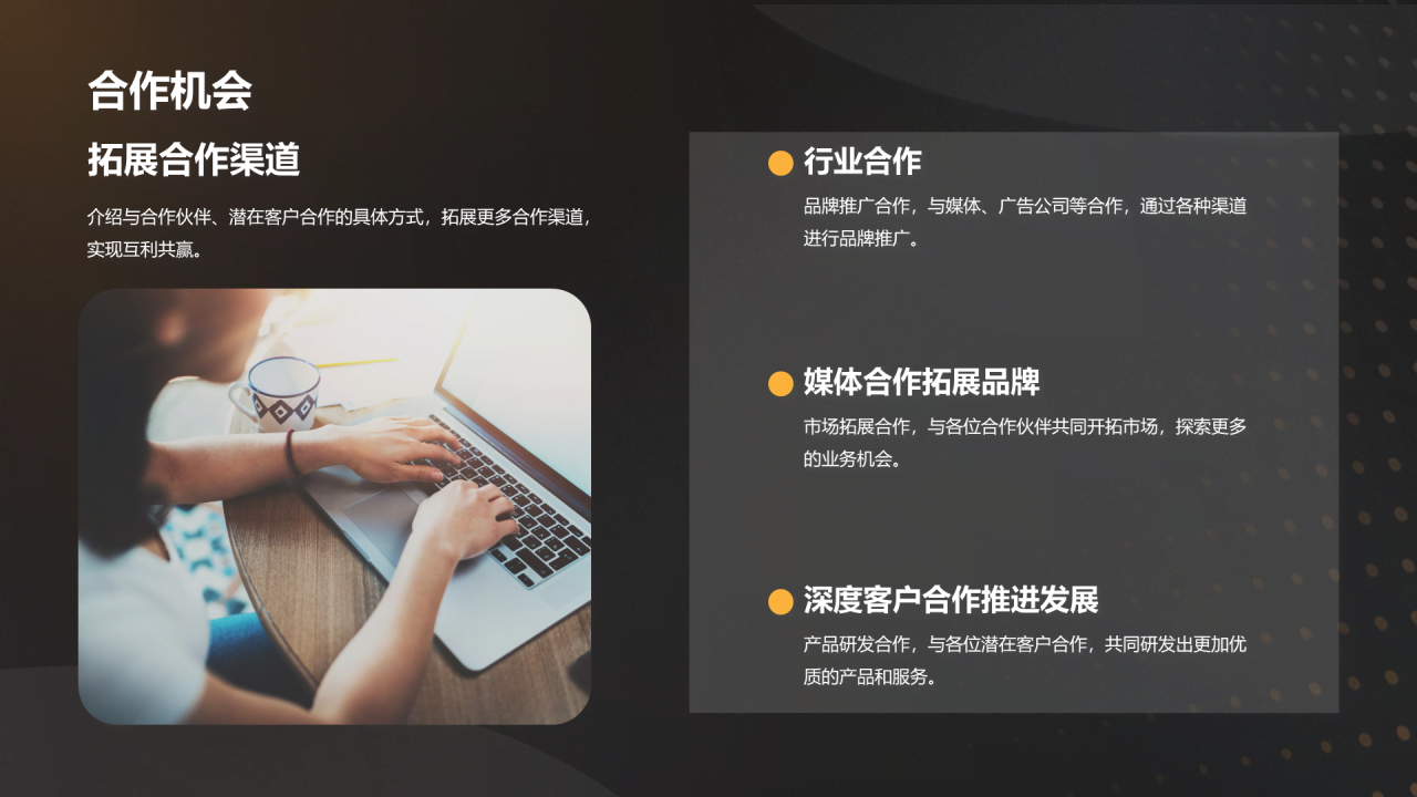 黑金商务品牌发布会PPT模板