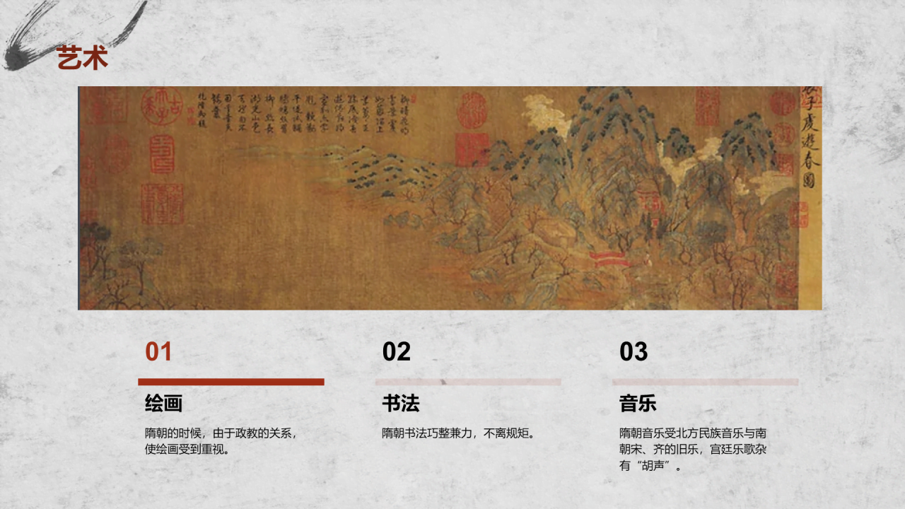 红灰色古风教育隋朝开皇之治PPT模板