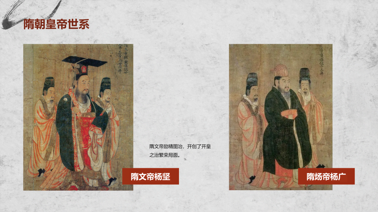 红灰色古风教育隋朝开皇之治PPT模板