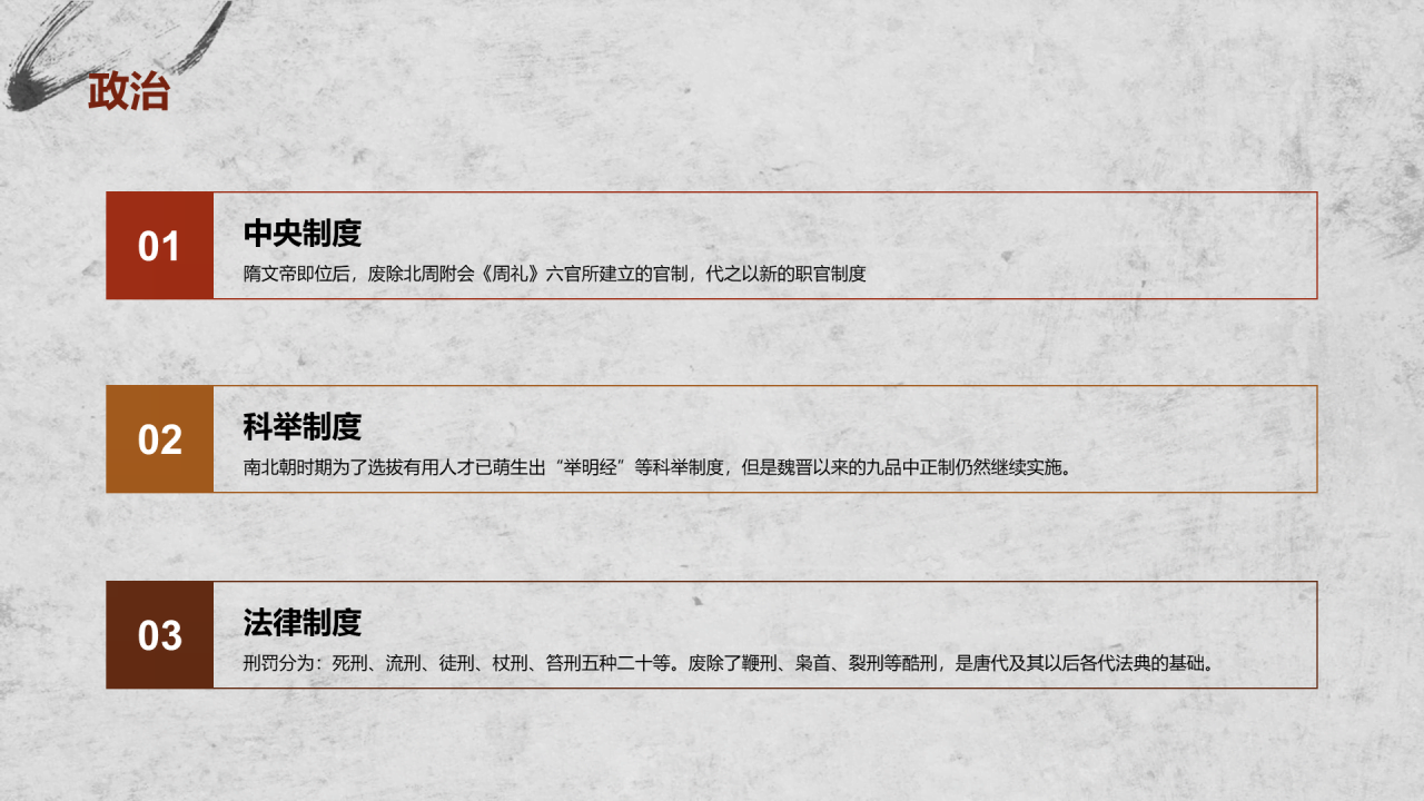 红灰色古风教育隋朝开皇之治PPT模板