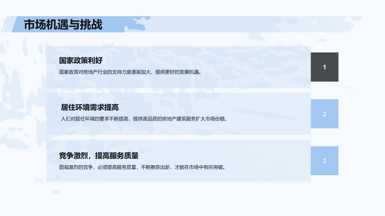 蓝色商务房地产商业计划书PPT模板