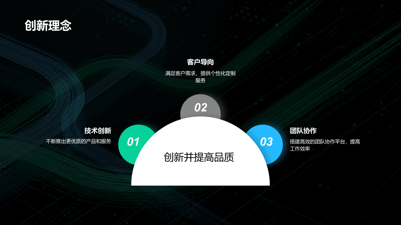 蓝色创意炫酷创新科技拓展未来PPT模板