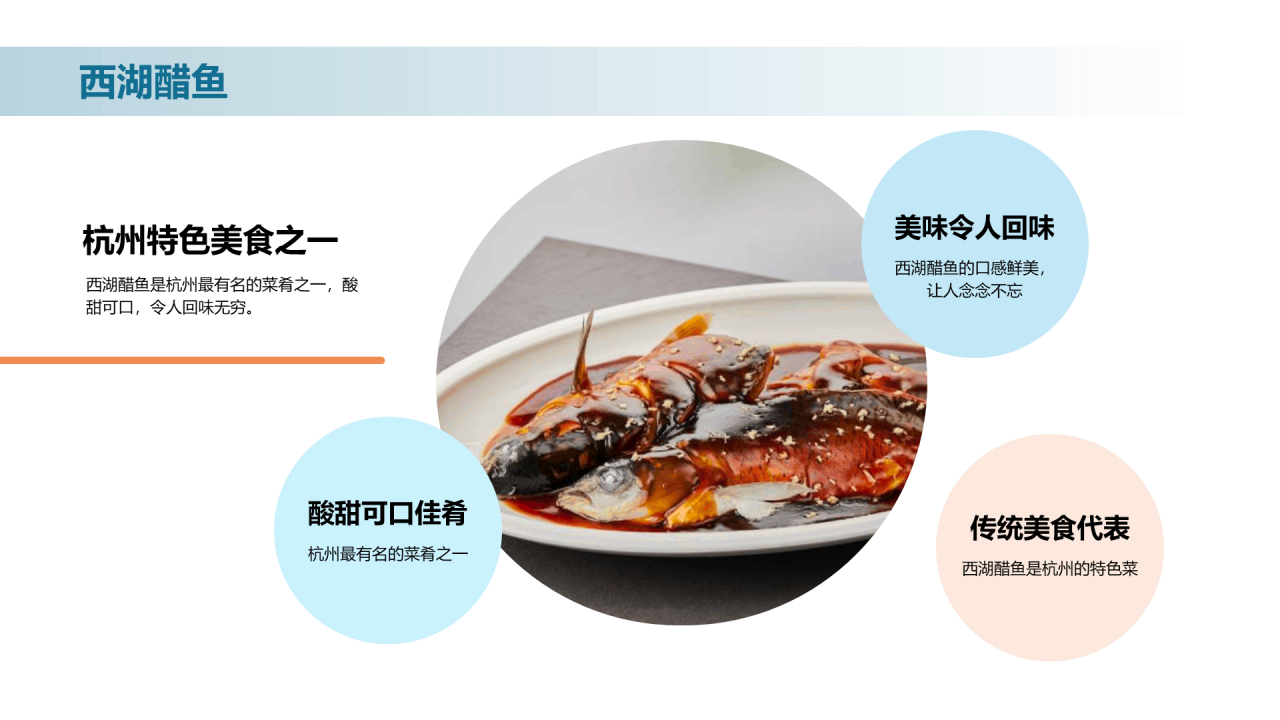 蓝色现代商务杭州天堂之旅PPT模板