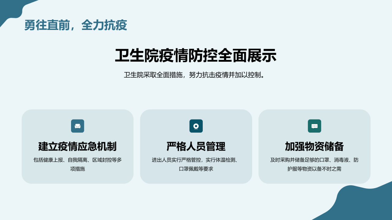 蓝色商务现代医疗器械工作总结汇报PPT模板