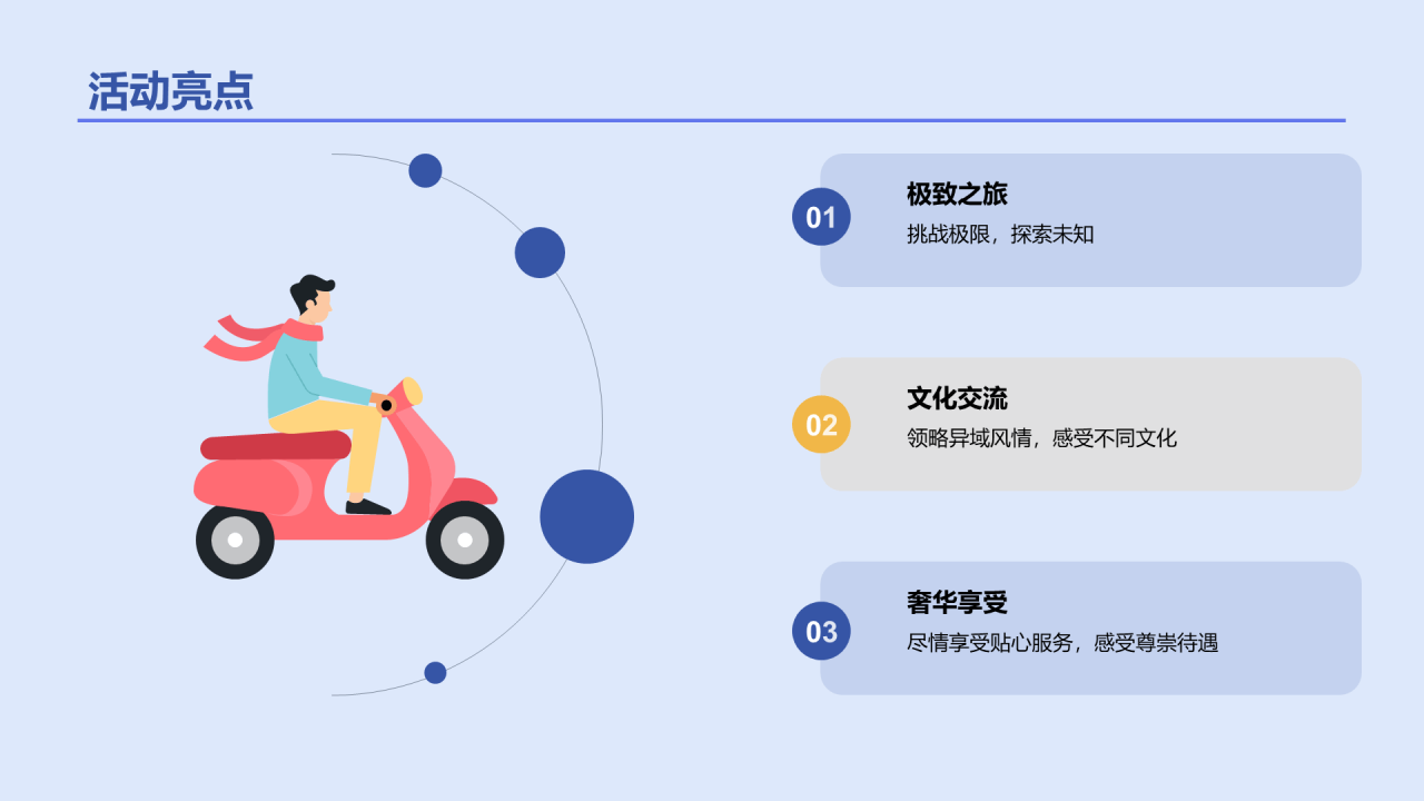蓝色现代商务环游世界策划PPT模板